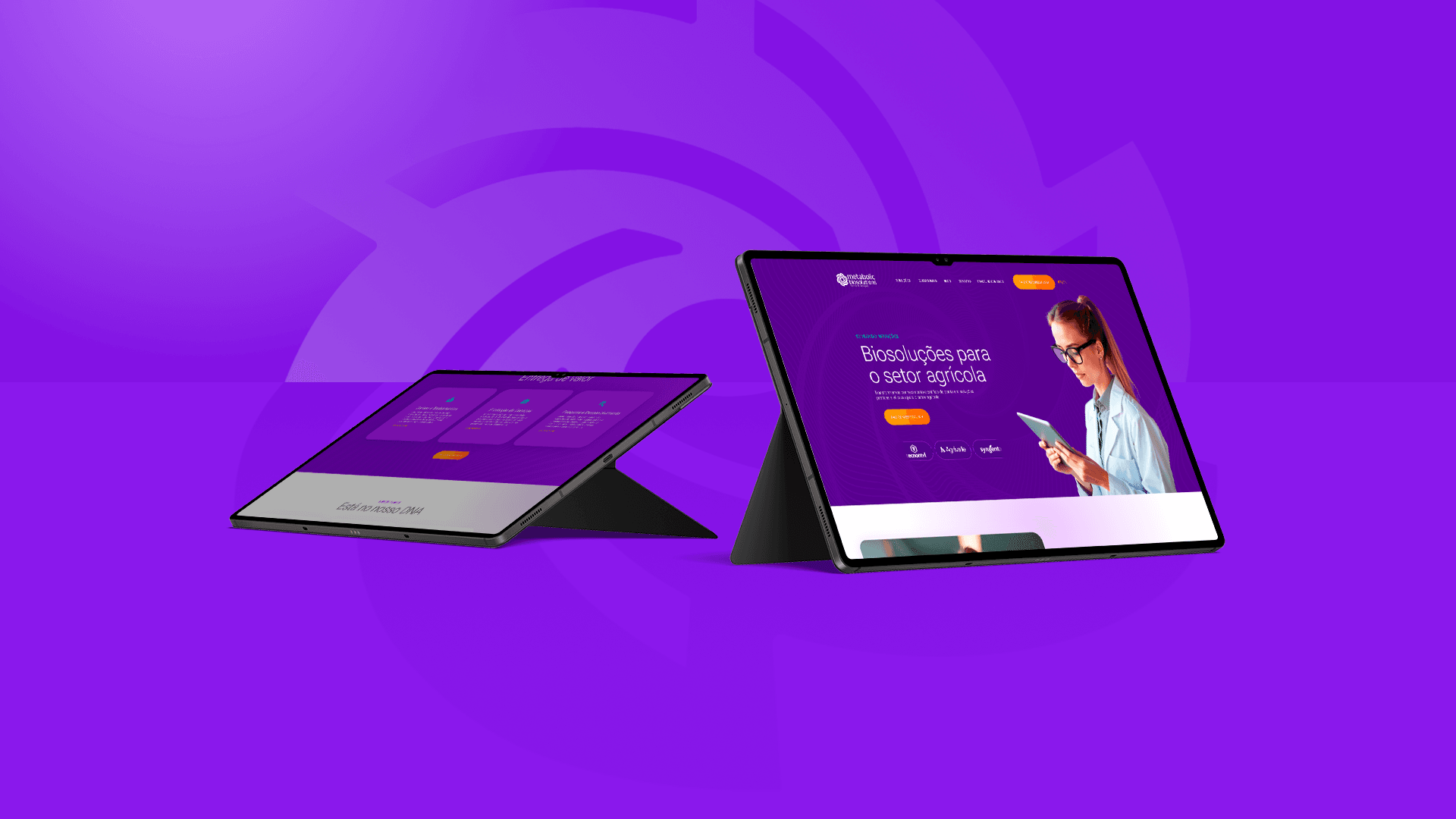 tablets com site e gráficos Metabolic Biosolutions