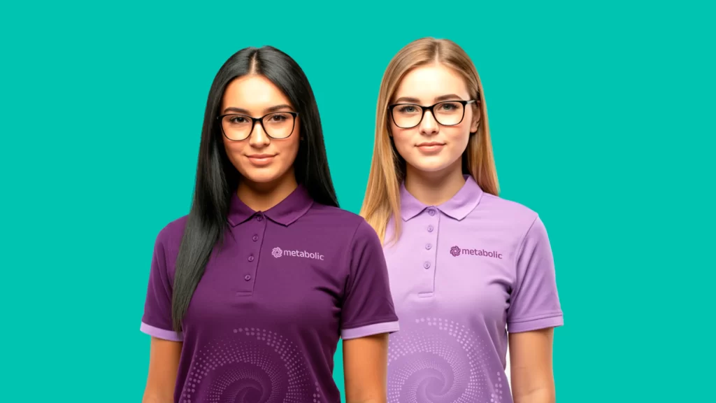 Home 51 mulheres jovens usando a camiseta da Metabolic Biosolutions