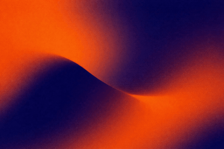 capa post degradê laranja e azul